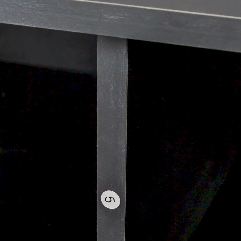 Mueble de TV minimalista moderno blanco y negro – 3 cajones y espacio de almacenamiento abierto, compatible con televisores de hasta 80", requiere montaje por una persona