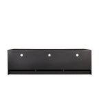 Mueble de TV minimalista moderno blanco y negro – 3 cajones y espacio de almacenamiento abierto, compatible con televisores de hasta 80", requiere montaje por una persona