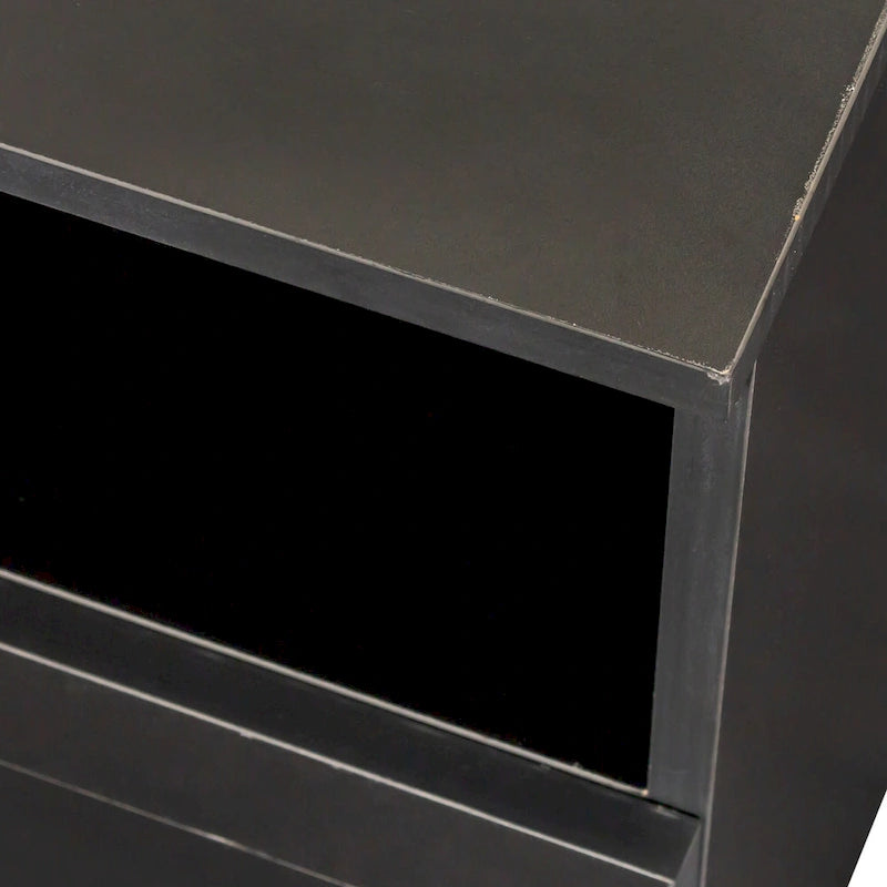 Mueble de TV minimalista moderno blanco y negro – 3 cajones y espacio de almacenamiento abierto, compatible con televisores de hasta 80", requiere montaje por una persona