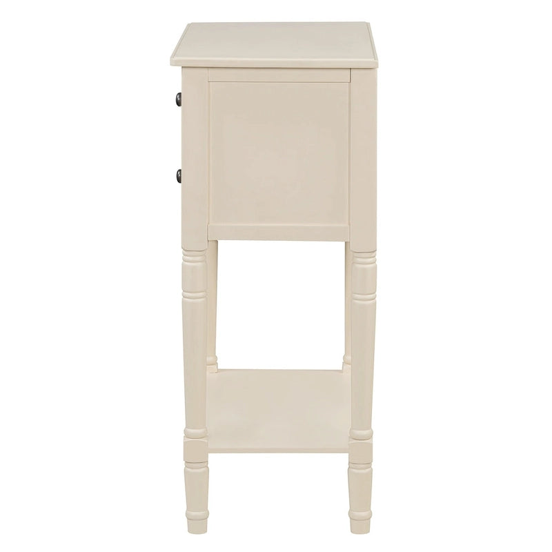 Mesa consola estrecha de 3 cajones — Negro / Azul retro / Gris / Azul claro / Marfil / Azul marino / Espresso / Beige, Mesa de sofá para entrada para 1–2 usuarios