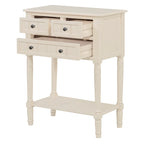 Mesa consola estrecha de 3 cajones — Negro / Azul retro / Gris / Azul claro / Marfil / Azul marino / Espresso / Beige, Mesa de sofá para entrada para 1–2 usuarios