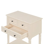 Mesa consola estrecha de 3 cajones — Negro / Azul retro / Gris / Azul claro / Marfil / Azul marino / Espresso / Beige, Mesa de sofá para entrada para 1–2 usuarios