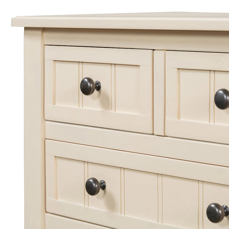 Mesa consola estrecha de 3 cajones — Negro / Azul retro / Gris / Azul claro / Marfil / Azul marino / Espresso / Beige, Mesa de sofá para entrada para 1–2 usuarios