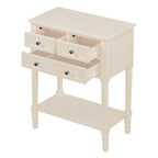 Mesa consola estrecha de 3 cajones — Negro / Azul retro / Gris / Azul claro / Marfil / Azul marino / Espresso / Beige, Mesa de sofá para entrada para 1–2 usuarios