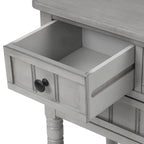 Mesa consola estrecha de 3 cajones — Negro / Azul retro / Gris / Azul claro / Marfil / Azul marino / Espresso / Beige, Mesa de sofá para entrada para 1–2 usuarios