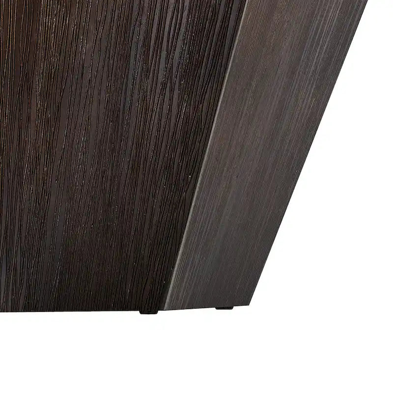 Mesa de centro octogonal de madera de nogal, 80 cm — 1 persona