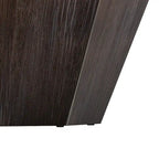 Mesa de centro octogonal de madera de nogal, 80 cm — 1 persona