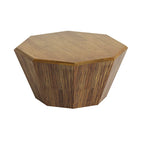 Mesa de centro octogonal de madera de nogal, 80 cm — 1 persona