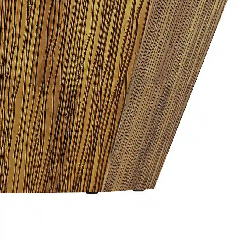 Mesa de centro octogonal de madera de nogal, 80 cm — 1 persona