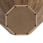 Mesa de centro octogonal de madera de nogal, 80 cm — 1 persona
