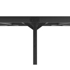 Estructura de cama plataforma de metal negro con cabecero - King, 1 persona