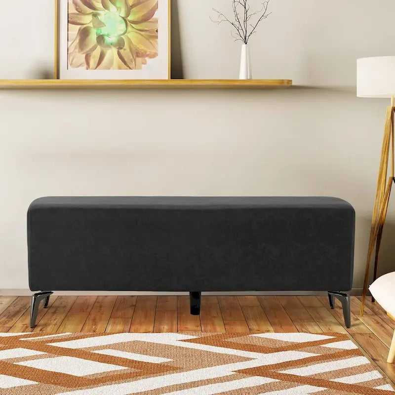Banco de espera de piel sintética – Negro / Blanco crema / Rojo / Gris oscuro, 1 asiento
