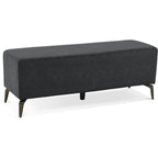 Banco de espera de piel sintética – Negro / Blanco crema / Rojo / Gris oscuro, 1 asiento