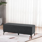 Banco de espera de piel sintética – Negro / Blanco crema / Rojo / Gris oscuro, 1 asiento