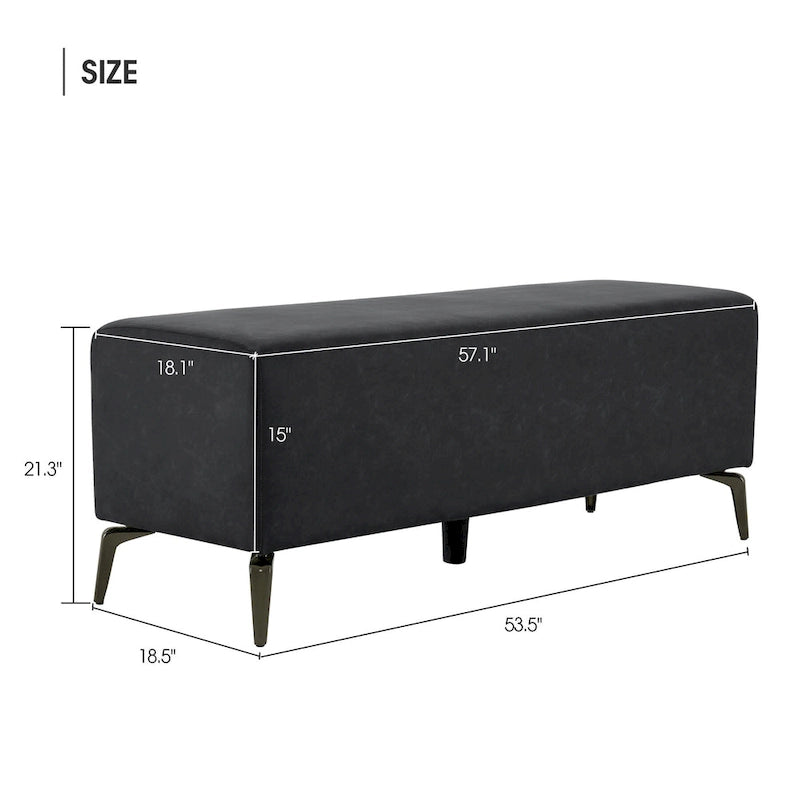 Banco de espera de piel sintética – Negro / Blanco crema / Rojo / Gris oscuro, 1 asiento