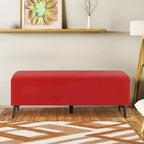 Banco de espera de piel sintética – Negro / Blanco crema / Rojo / Gris oscuro, 1 asiento