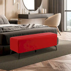 Banco de espera de piel sintética – Negro / Blanco crema / Rojo / Gris oscuro, 1 asiento