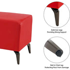 Banco de espera de piel sintética – Negro / Blanco crema / Rojo / Gris oscuro, 1 asiento