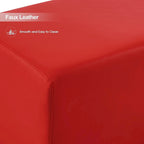 Banco de espera de piel sintética – Negro / Blanco crema / Rojo / Gris oscuro, 1 asiento