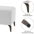 Banco de espera de piel sintética – Negro / Blanco crema / Rojo / Gris oscuro, 1 asiento