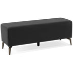 Banco de espera de piel sintética – Negro / Blanco crema / Rojo / Gris oscuro, 1 asiento
