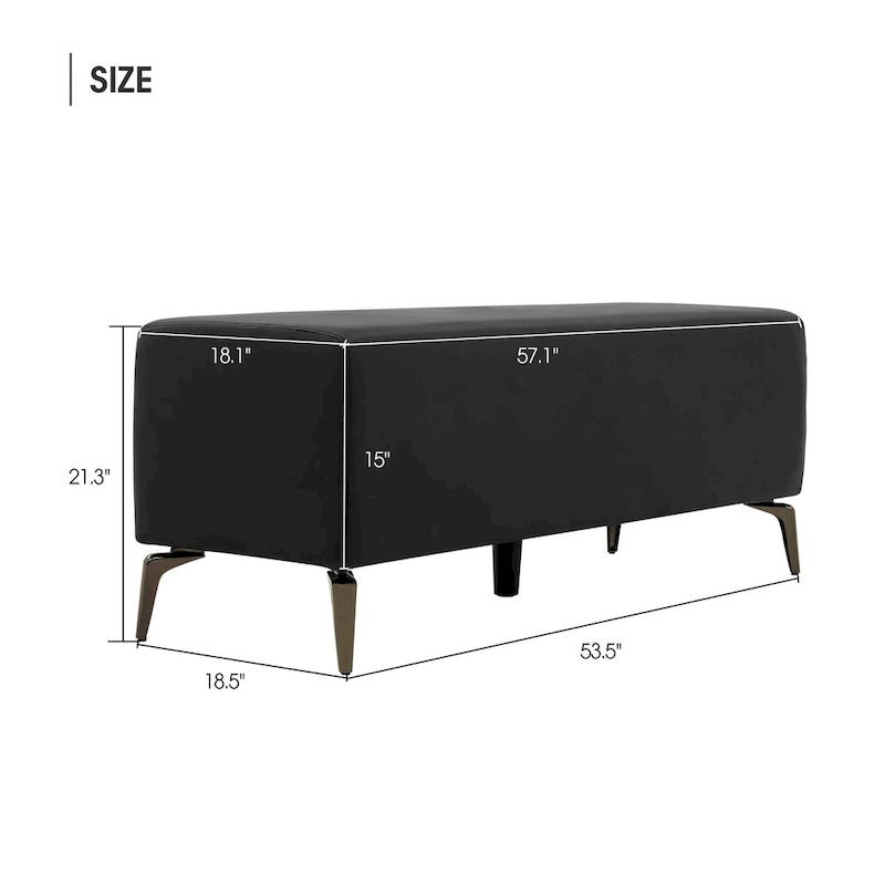 Banco de espera de piel sintética – Negro / Blanco crema / Rojo / Gris oscuro, 1 asiento