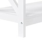 Mesa consola de 3 niveles con toma de corriente, blanca / gris / espresso / negra