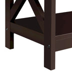 Mesa consola de 3 niveles con toma de corriente, blanca / gris / espresso / negra