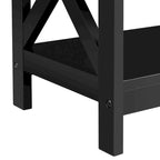 Mesa consola de 3 niveles con toma de corriente, blanca / gris / espresso / negra