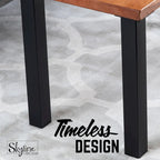 Patas de mesa industriales de acero negro mate, juego de 4