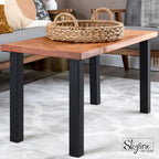 Patas de mesa industriales de acero negro mate, juego de 4