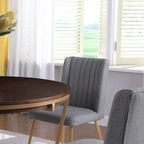 Juego de comedor redondo de 5 piezas, beige/gris, sillas de terciopelo, 4 asientos
