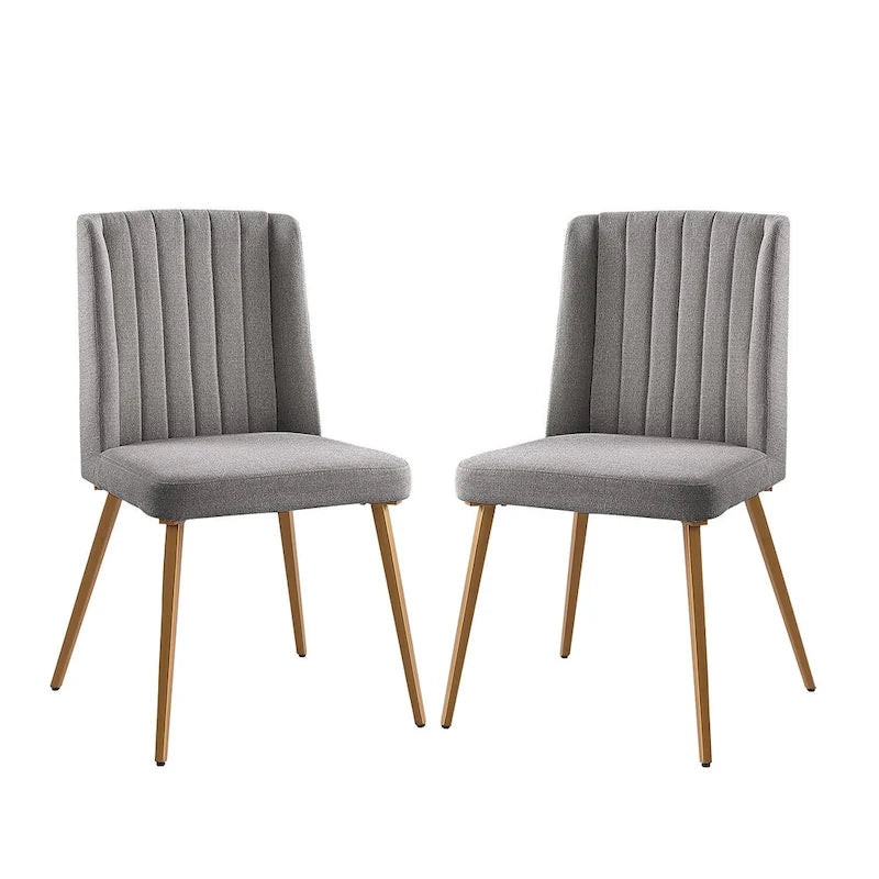 Juego de comedor redondo de 5 piezas, beige/gris, sillas de terciopelo, 4 asientos