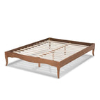 Base de cama con plataforma de estilo provincial francés en fresno nogal - Matrimonial / Queen / King