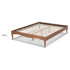 Base de cama con plataforma de estilo provincial francés en fresno nogal - Matrimonial / Queen / King