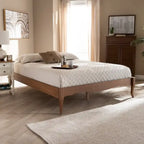 Base de cama con plataforma de estilo provincial francés en fresno nogal - Matrimonial / Queen / King