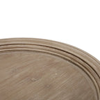 Mesa auxiliar redonda estilo campestre francés en natural/natural + blanco envejecido