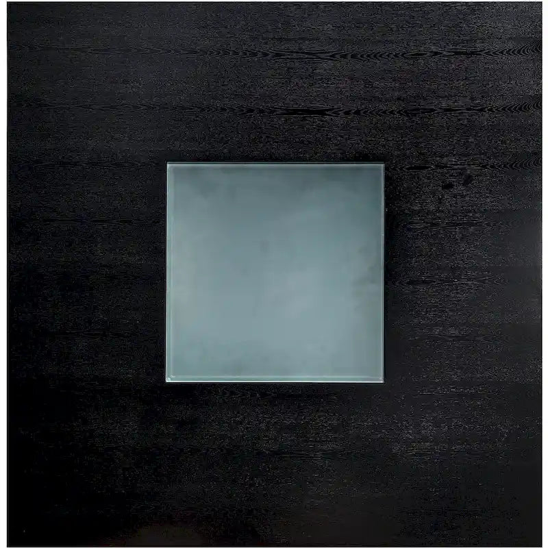 Mesa de comedor alta cuadrada LED negra, 4 asientos (137,16 cm × 137,16 cm)