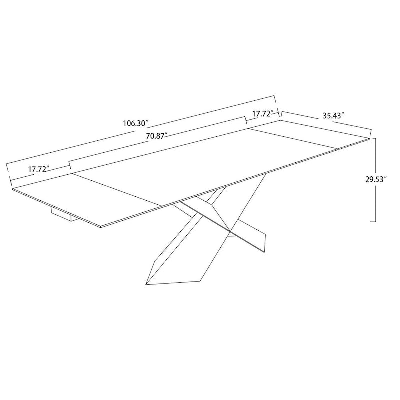 Mesa de comedor extensible de mármol gris, capacidad para 6-10 personas, base de acero negro