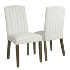 Sillas de comedor Parsons a rayas grises, juego de 2
