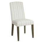 Sillas de comedor Parsons a rayas grises, juego de 2