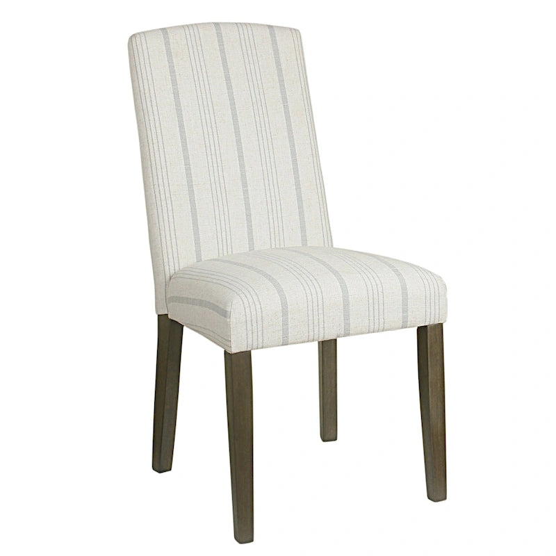 Sillas de comedor Parsons a rayas grises, juego de 2