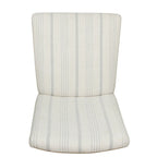 Sillas de comedor Parsons a rayas grises, juego de 2