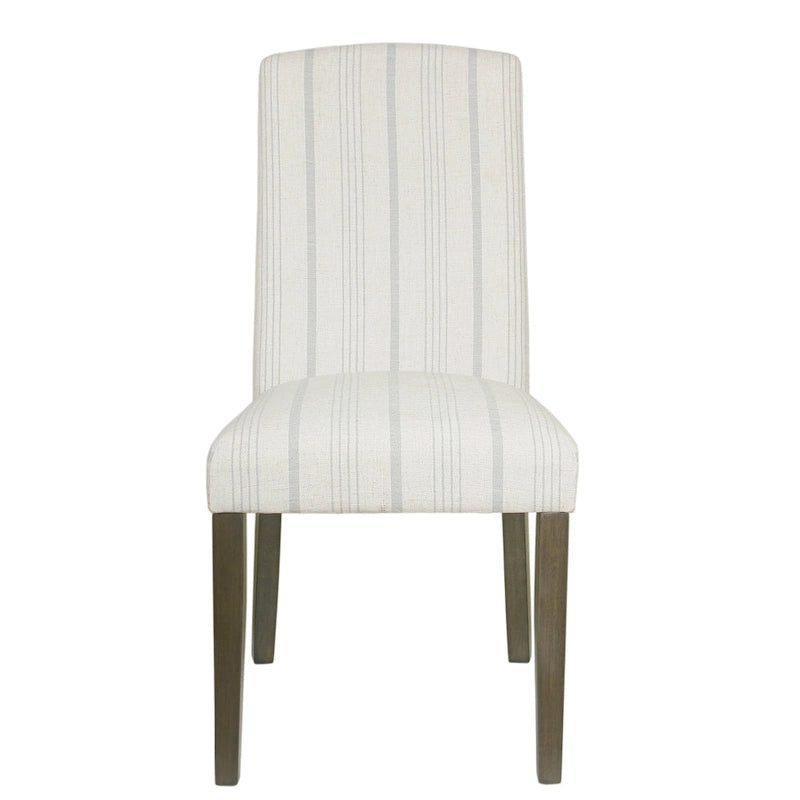 Sillas de comedor Parsons a rayas grises, juego de 2