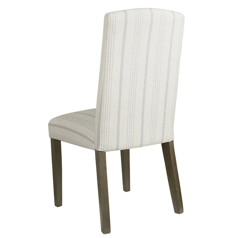 Sillas de comedor Parsons a rayas grises, juego de 2
