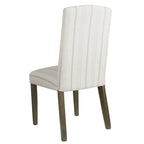 Sillas de comedor Parsons a rayas grises, juego de 2
