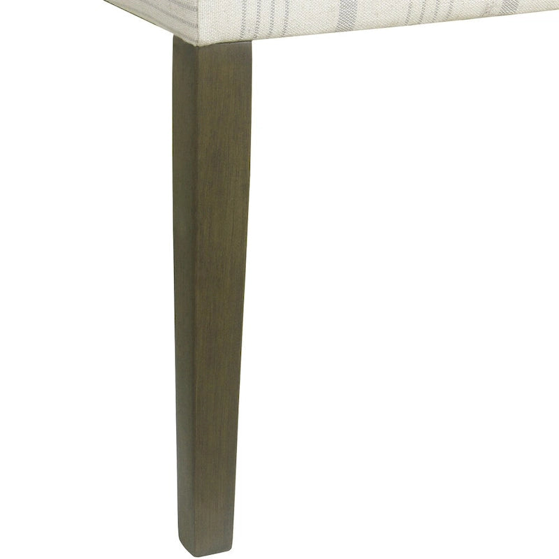 Sillas de comedor Parsons a rayas grises, juego de 2