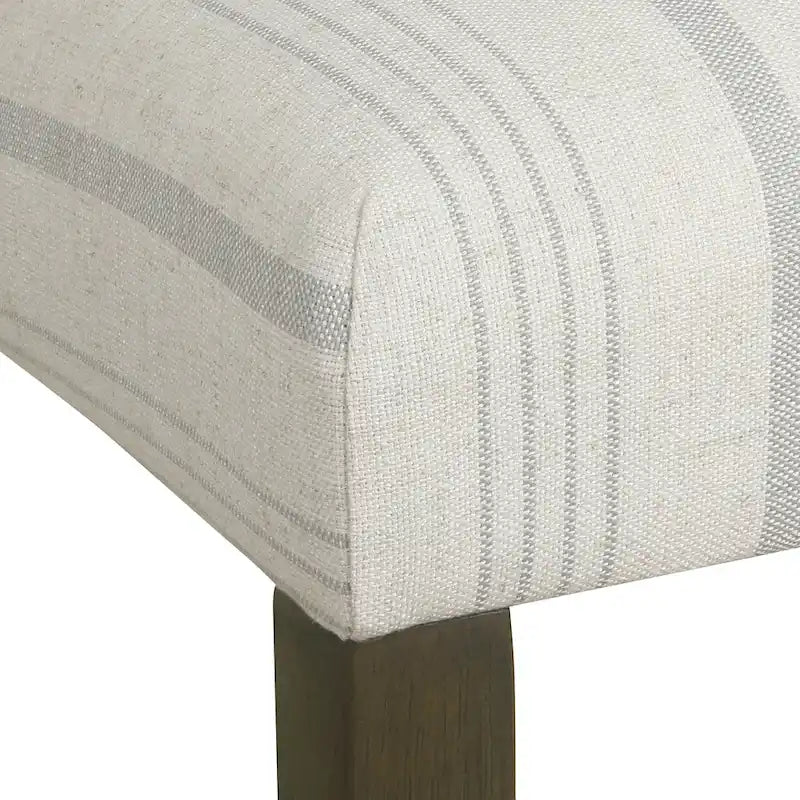 Sillas de comedor Parsons a rayas grises, juego de 2