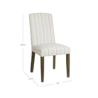 Sillas de comedor Parsons a rayas grises, juego de 2