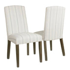 Sillas de comedor Parsons a rayas grises, juego de 2
